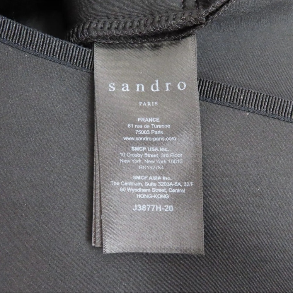 🔥 SANDRO Black Juliena Scuba Skirt with pockets size 3 / large - Picture 7 of 14